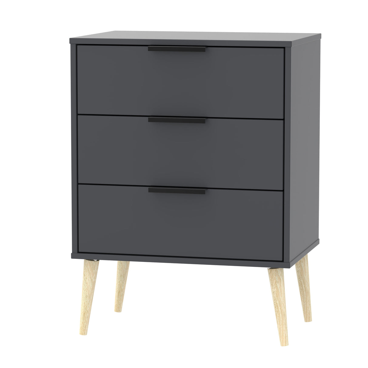 Hong Kong 3 Drawer Midi Chest with Scandinavian Light Legs - Welcome Furniture