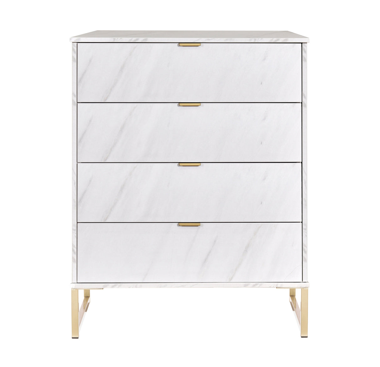 Hong Kong 4 Drawer Chest with Gold Frame Legs - Welcome Furniture