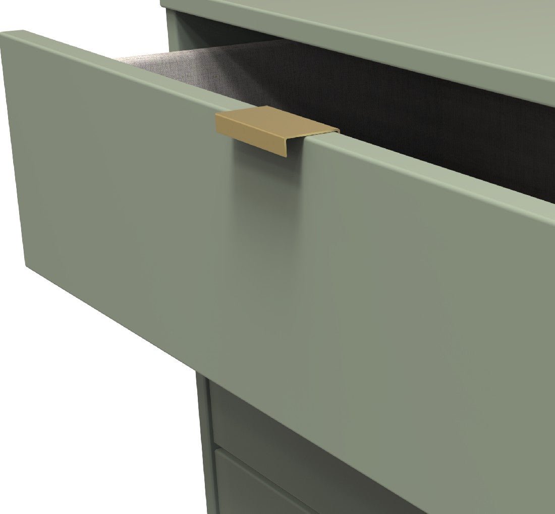 Hong Kong 5 Drawer Chest with Gold Hairpin Legs - Welcome Furniture