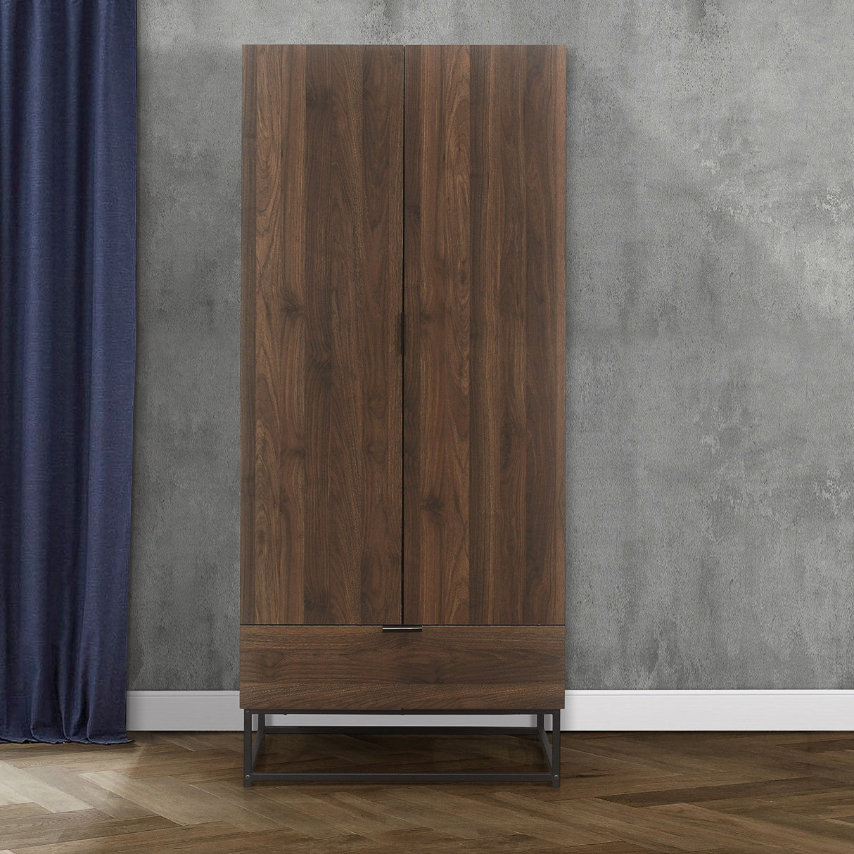 Houston 2 Door 1 Drawer Wardrobe - Birlea