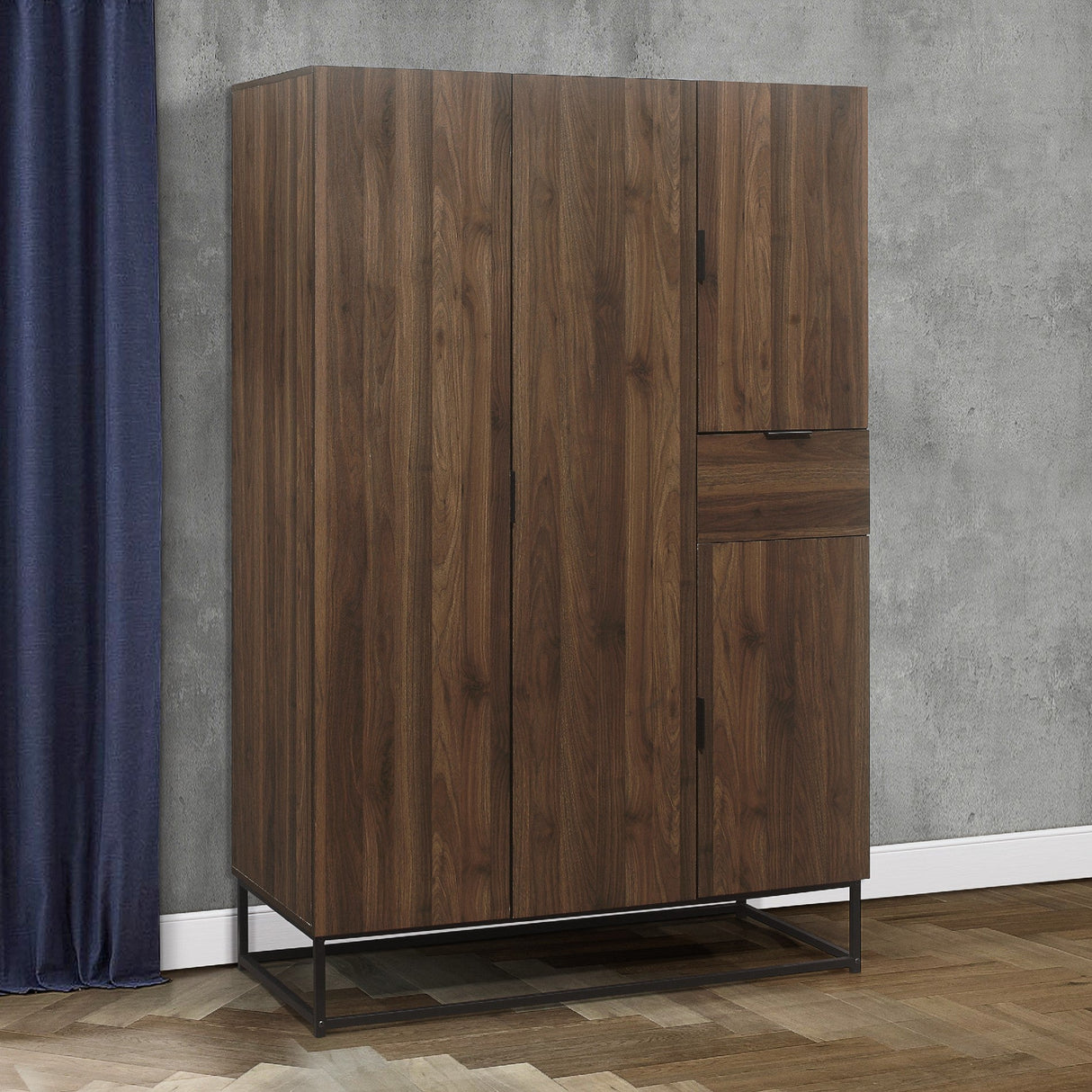 Houston 4 Door 1 Drawer Wardrobe - Birlea