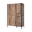 Hoxton Rustic 4 Door 1 Drawer Wardrobe - LPD