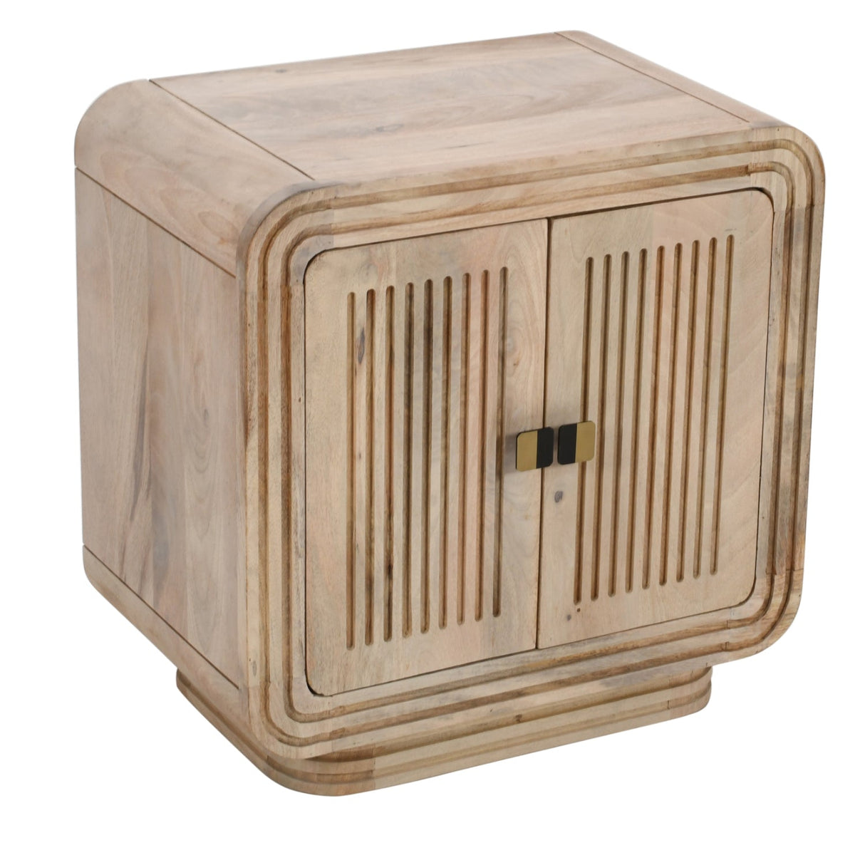 Hudson Carved Mango Wood Mini 2 Door Sideboard - Indian Hub
