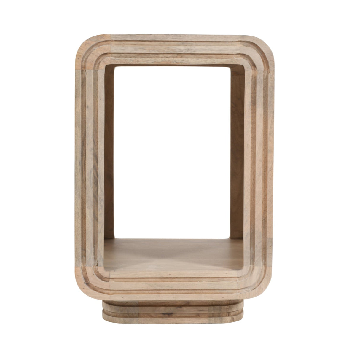 Hudson Carved Mango Wood Square Side Table - Indian Hub