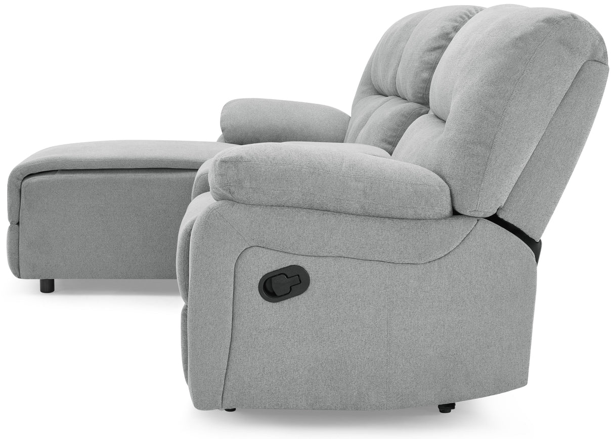 Jake 3 Seater Recliner Sofa with Left Hand Chaise - TGC