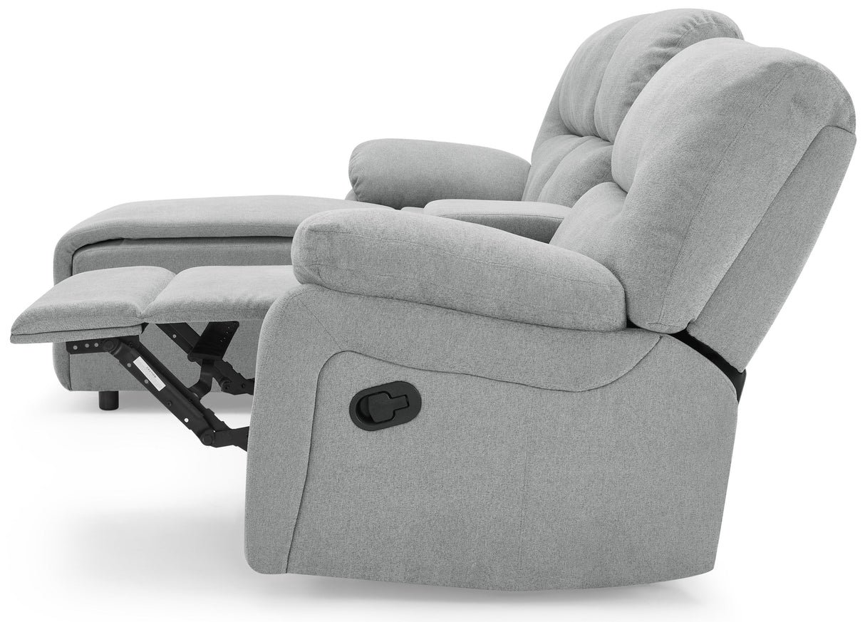 Jake 3 Seater Recliner Sofa with Left Hand Chaise - TGC