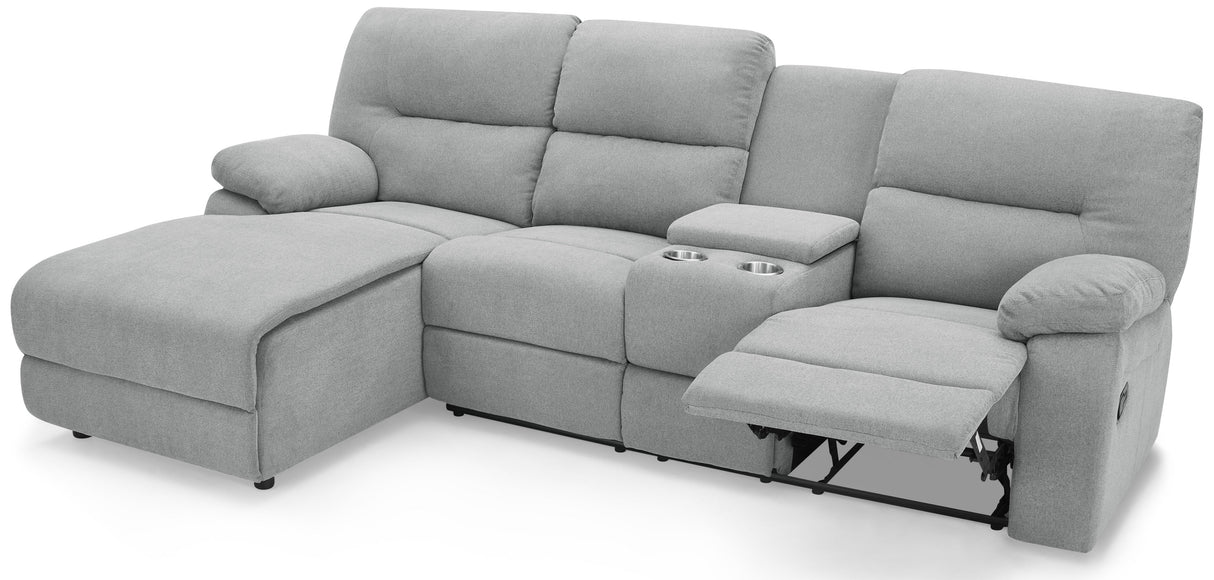 Jake 3 Seater Recliner Sofa with Left Hand Chaise - TGC