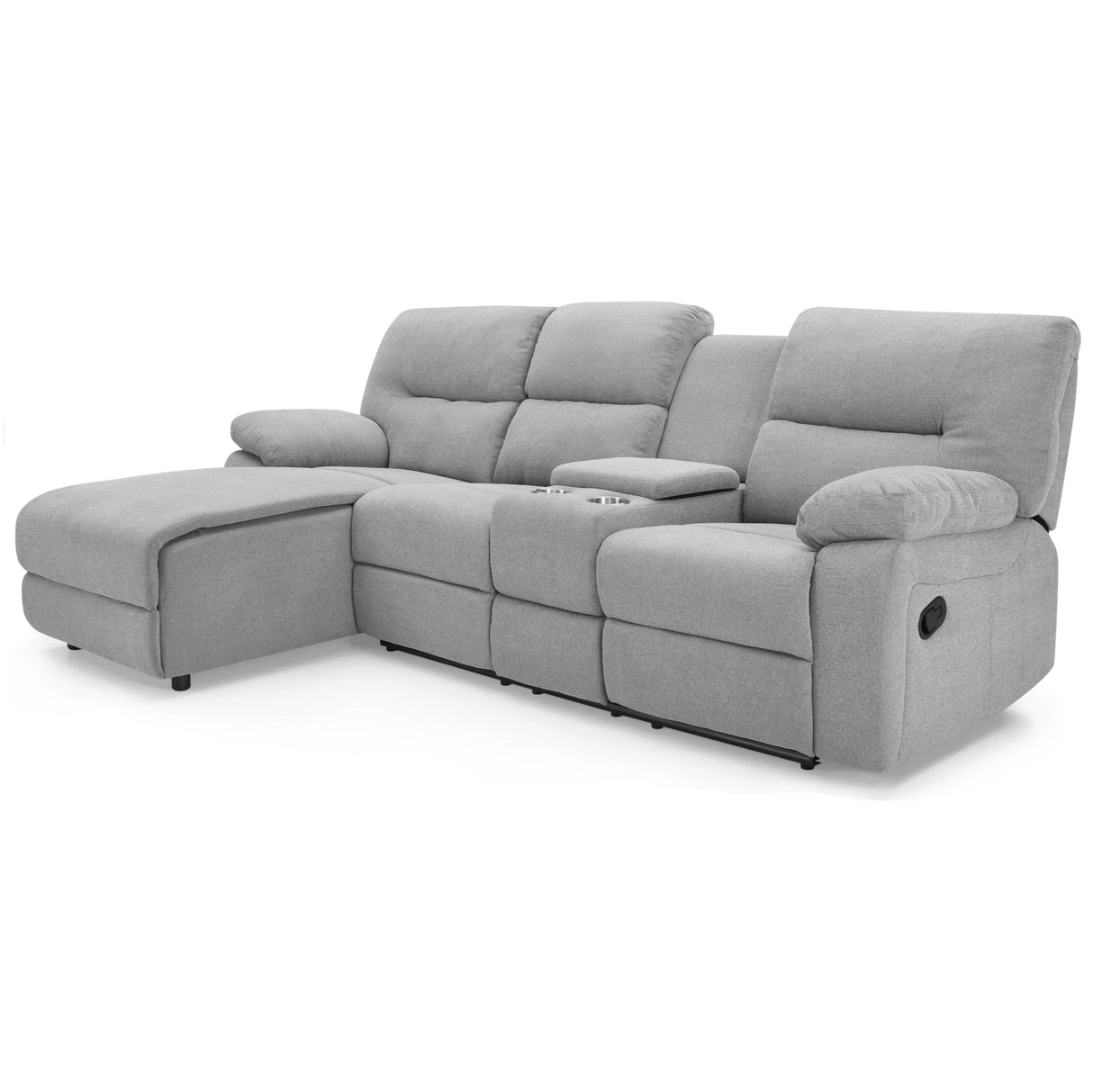 Jake 3 Seater Recliner Sofa with Left Hand Chaise - TGC
