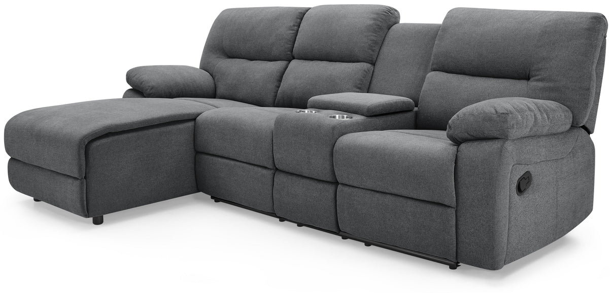 Jake 3 Seater Recliner Sofa with Left Hand Chaise - TGC
