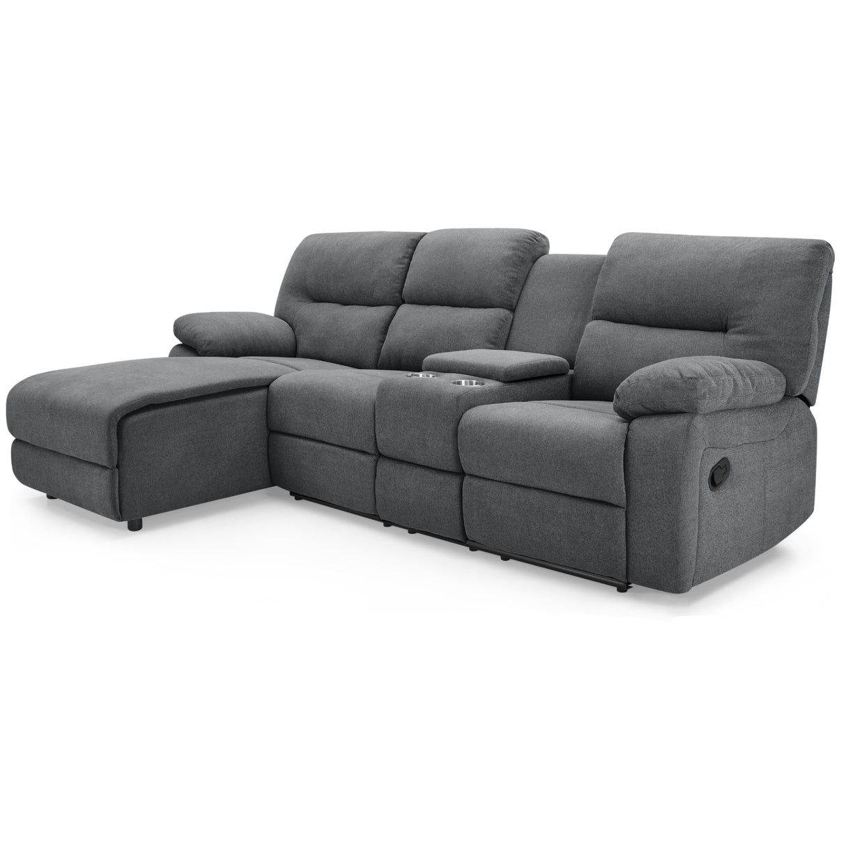 Jake 3 Seater Recliner Sofa with Left Hand Chaise - TGC