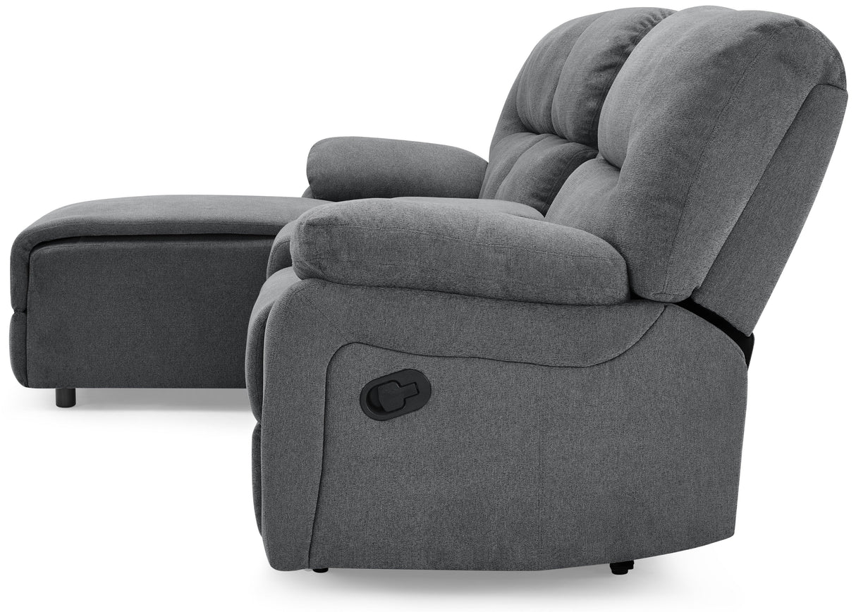 Jake 3 Seater Recliner Sofa with Left Hand Chaise - TGC