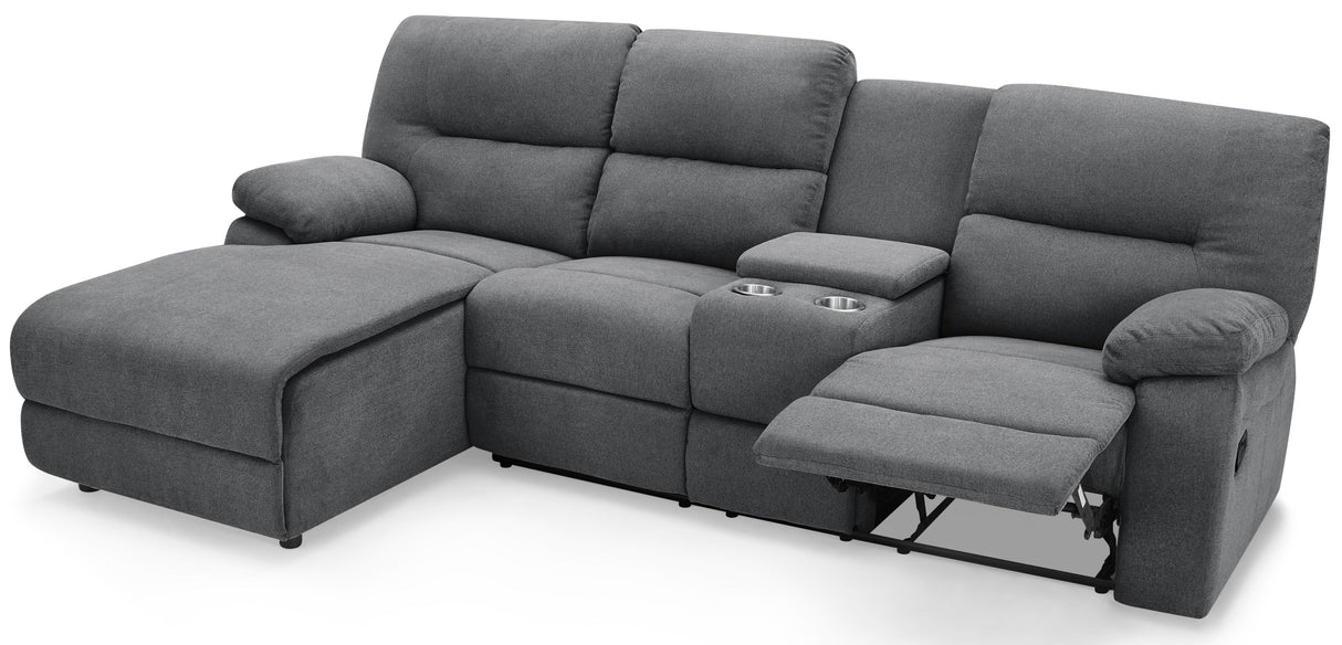 Jake 3 Seater Recliner Sofa with Left Hand Chaise - TGC