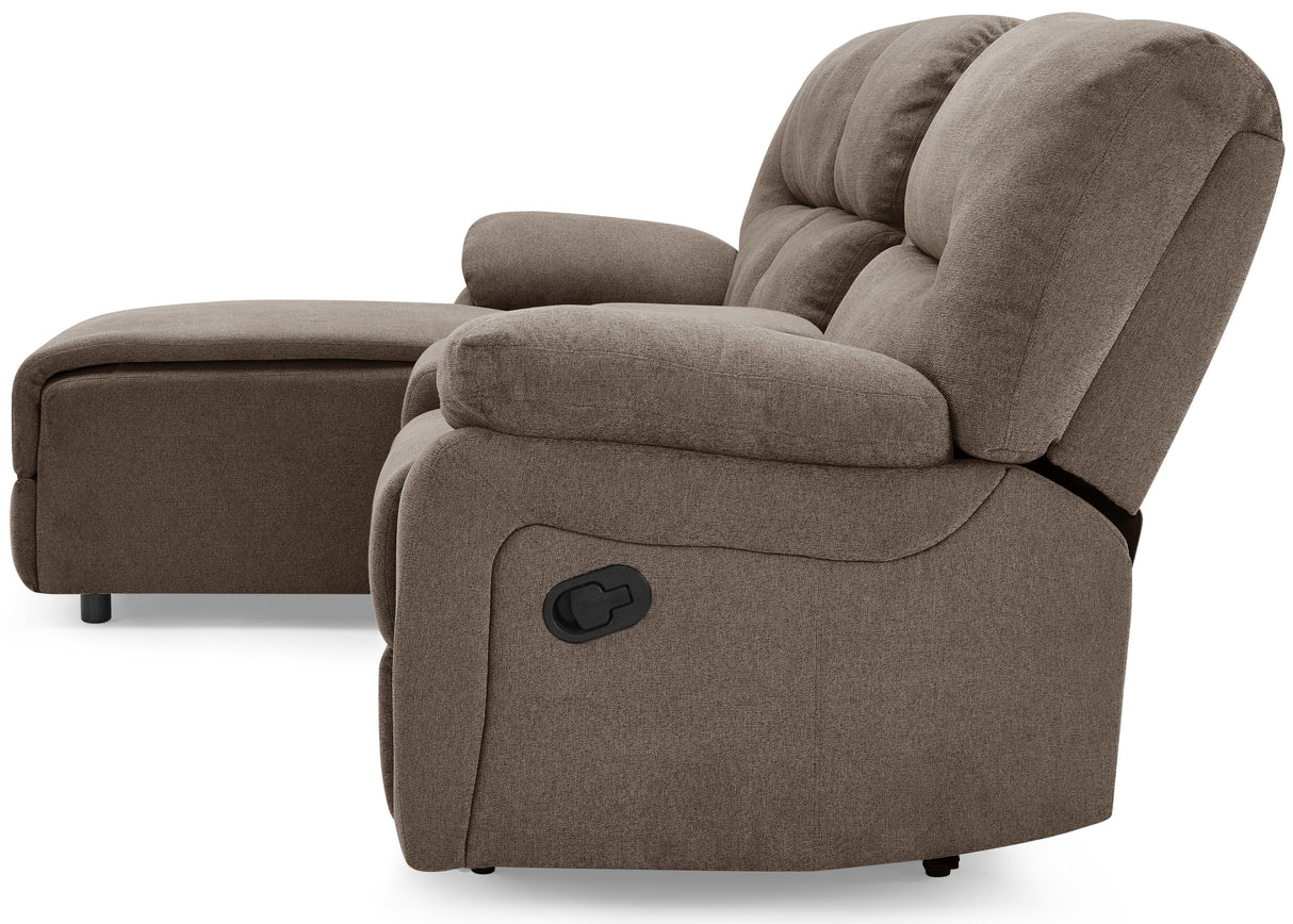 Jake 3 Seater Recliner Sofa with Left Hand Chaise - TGC