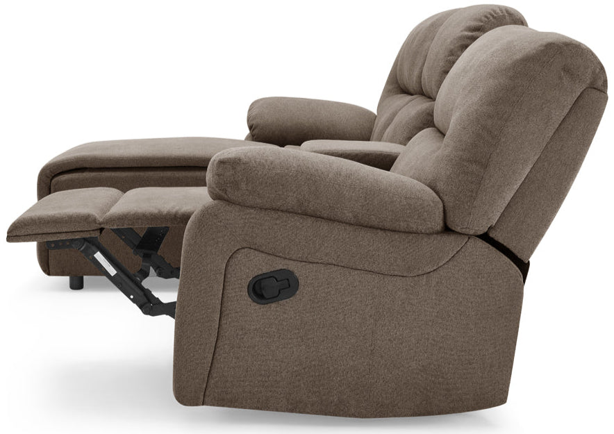 Jake 3 Seater Recliner Sofa with Left Hand Chaise - TGC