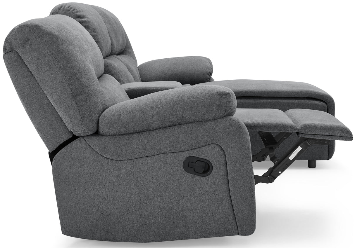 Jake 3 Seater Recliner Sofa with Right Hand Chaise - TGC