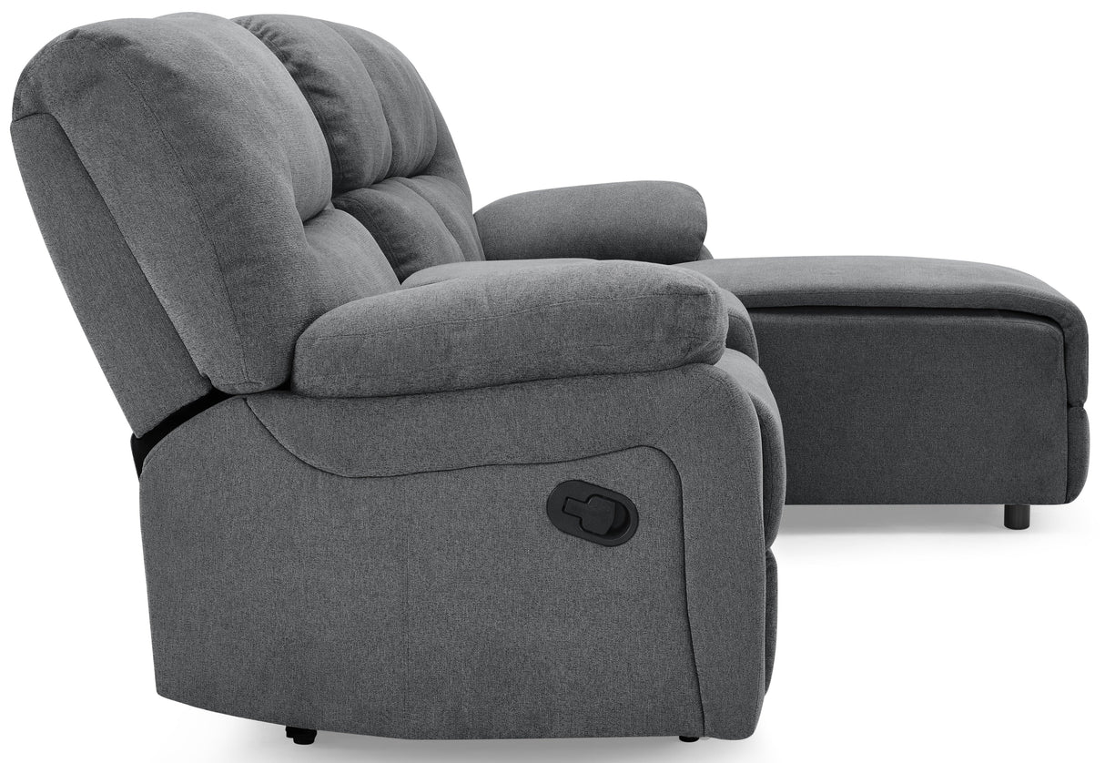 Jake 3 Seater Recliner Sofa with Right Hand Chaise - TGC