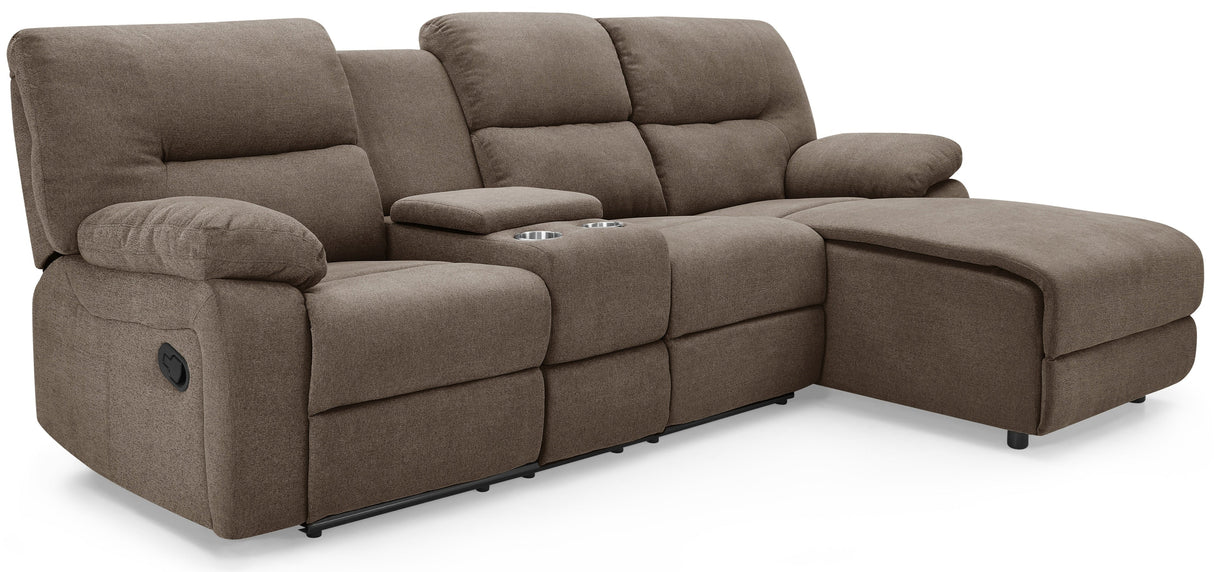 Jake 3 Seater Recliner Sofa with Right Hand Chaise - TGC