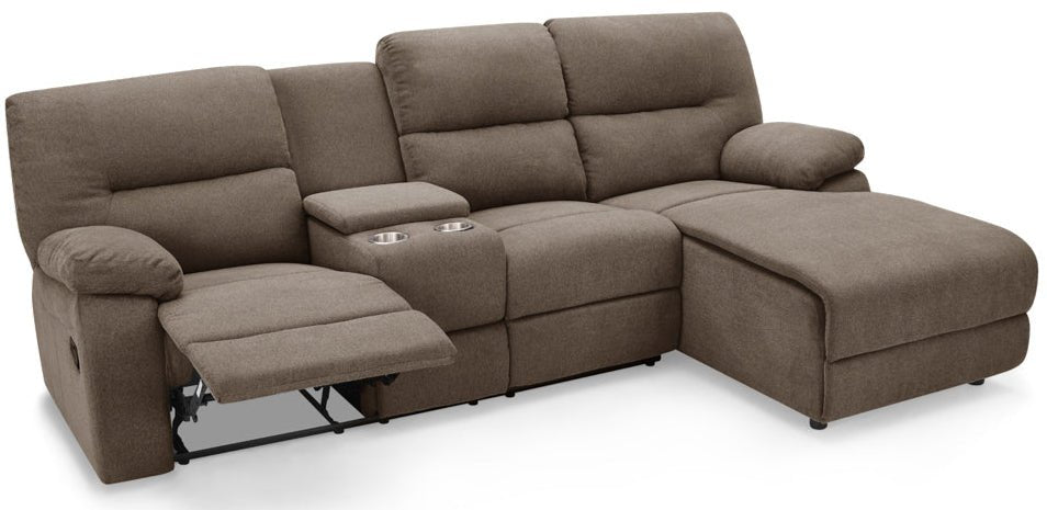 Jake 3 Seater Recliner Sofa with Right Hand Chaise - TGC