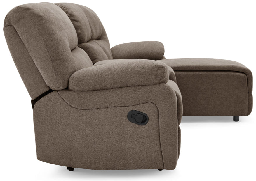 Jake 3 Seater Recliner Sofa with Right Hand Chaise - TGC