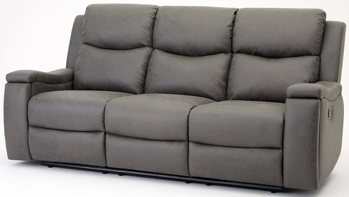 James Air Leather 3 Seater Recliner Sofa - TGC