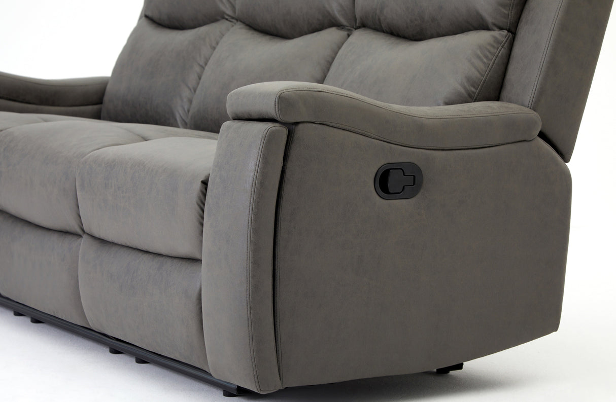 James Air Leather 3 Seater Recliner Sofa - TGC