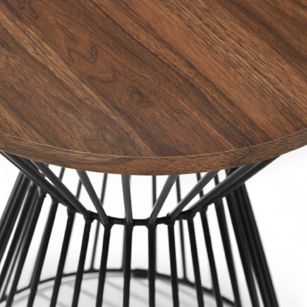 Jersey Round Wire Lamp Table - Julian Bowen