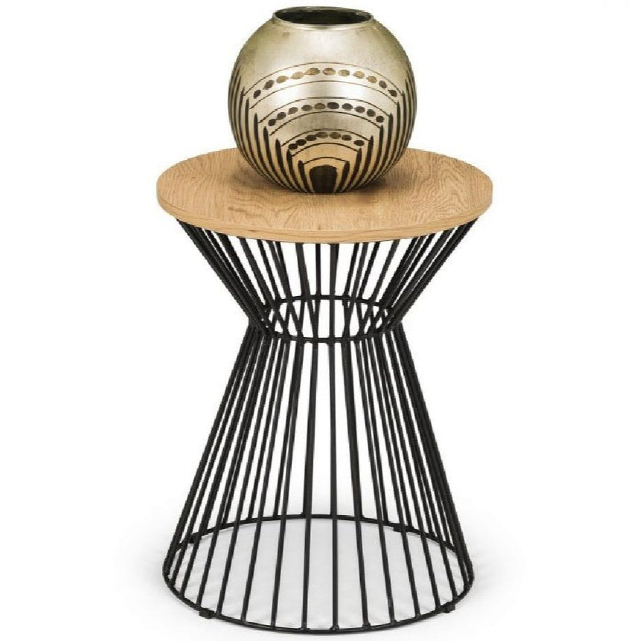 Jersey Round Wire Lamp Table - Julian Bowen