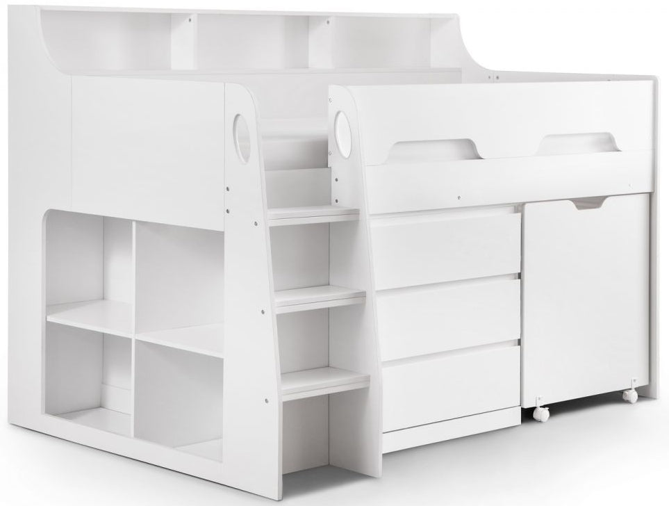 Jupiter Mid Sleeper Bed Frame with Desk - Julian Bowen