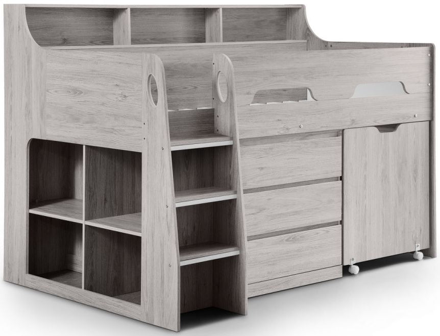 Jupiter Mid Sleeper Bed Frame with Desk - Julian Bowen