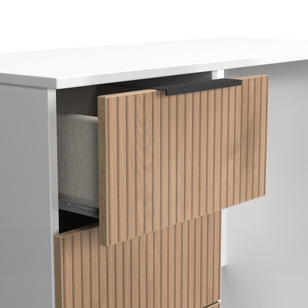 Java 3 Drawer Pedestal Vanity Dressing Table