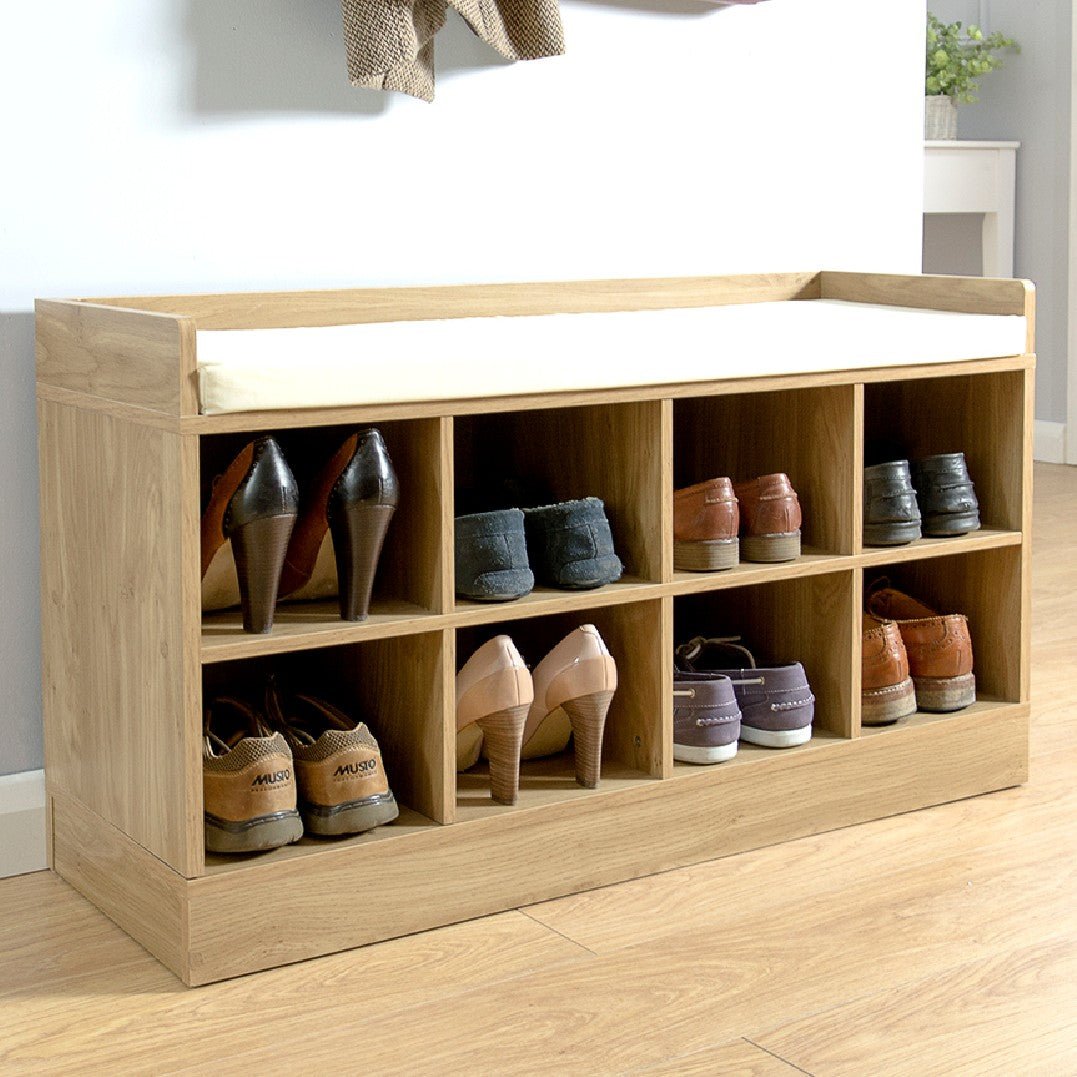 Kempton Shoe Rack with Bench Seat Cushion - GFW