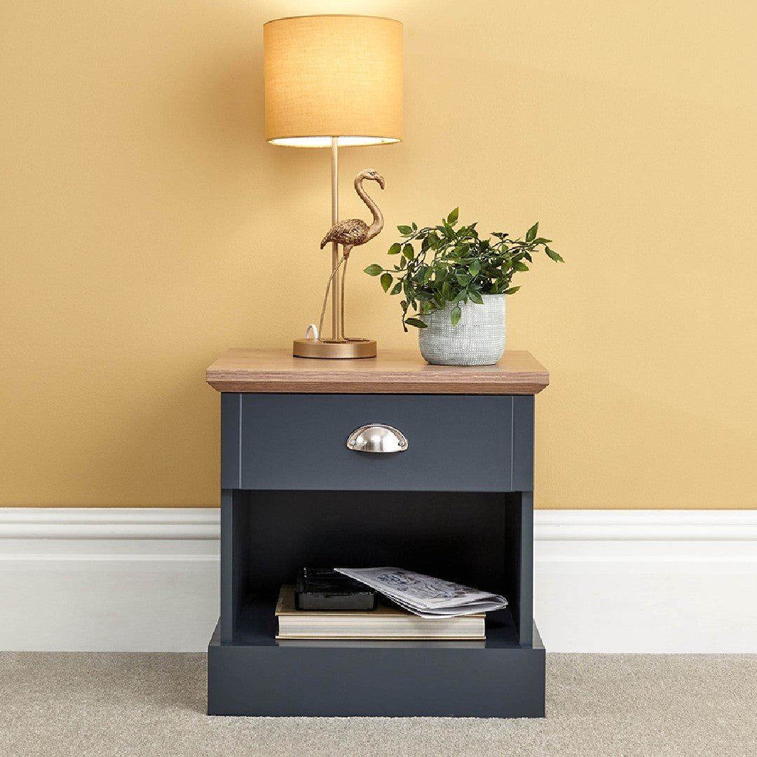Kendal 1 Drawer Bedside Table - GFW