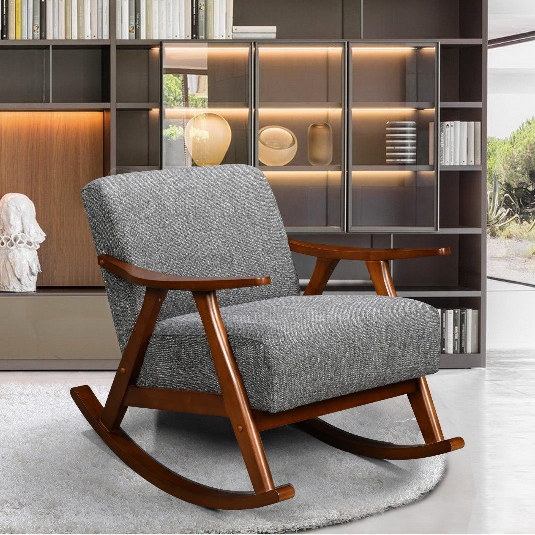 Kendra Fabric Rocking Chair - Seconique