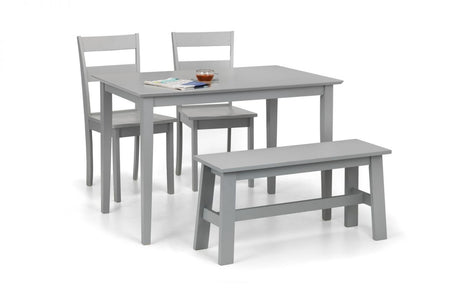 Kobe Dining Table, Bench and 2 Chairs - Julian Bowen