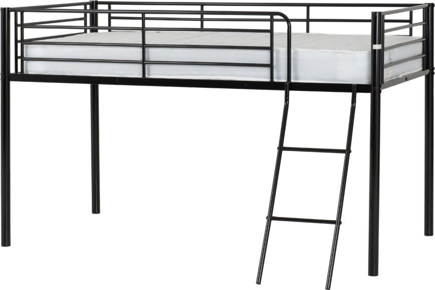 Kora 3ft Single Mid Sleeper Metal Bed Frame - Seconique