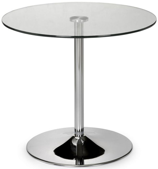 Kudos Glass Pedestal Table - Julian Bowen