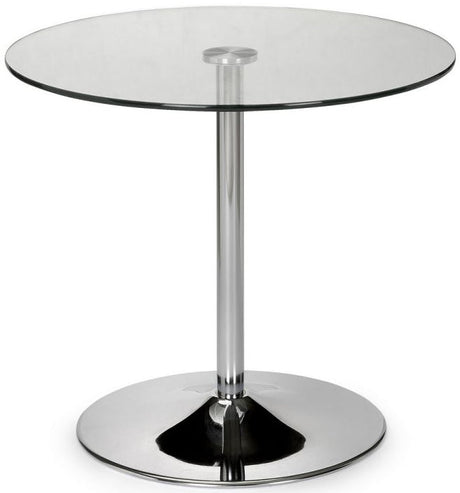 Kudos Glass Pedestal Table - Julian Bowen