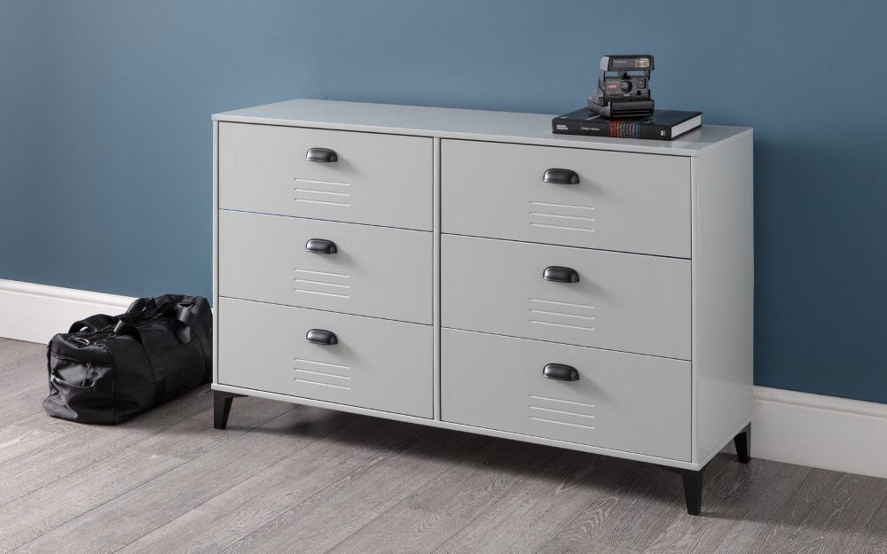 Lakers Locker 6 Drawer Wide Chest - Julian Bowen