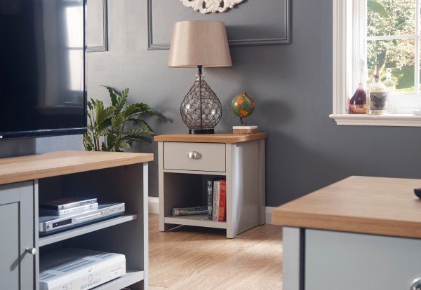 Lancaster 1 Drawer Lamp Side Table - GFW