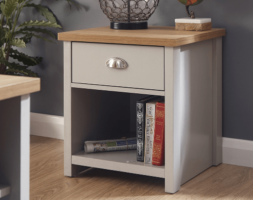 Lancaster 1 Drawer Lamp Side Table - GFW