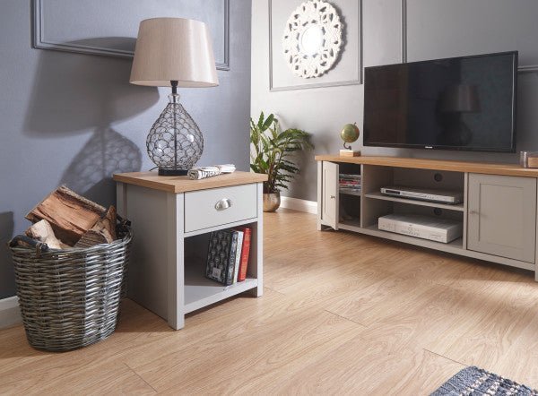 Lancaster 1 Drawer Lamp Side Table - GFW