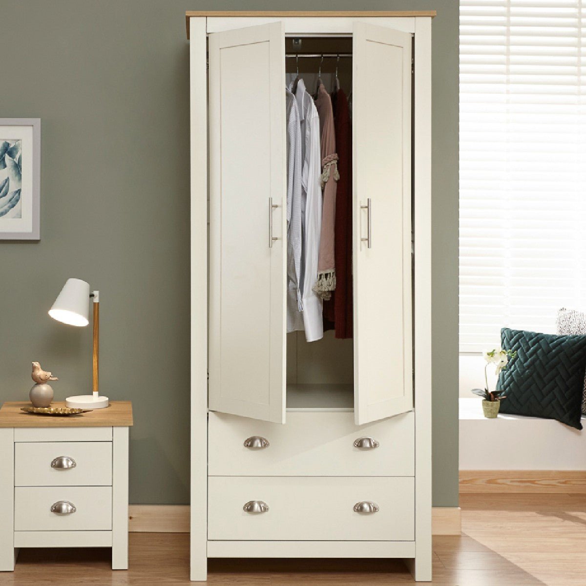 Lancaster 2 Door 2 Drawer Double Wardrobe - GFW