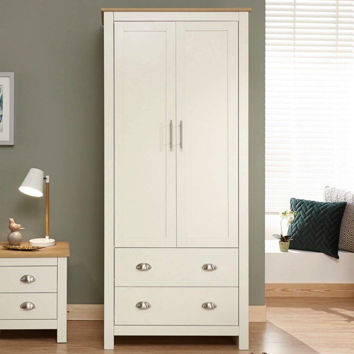 Lancaster 2 Door 2 Drawer Double Wardrobe - GFW