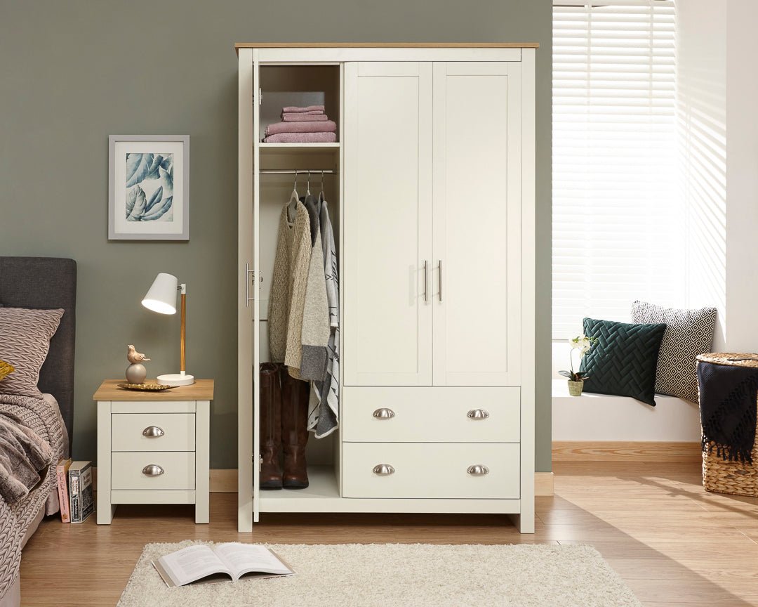 Lancaster 3 Door 2 Drawer Triple Wardrobe - GFW