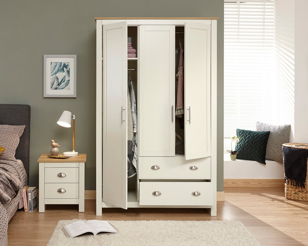 Lancaster 3 Door 2 Drawer Triple Wardrobe - GFW