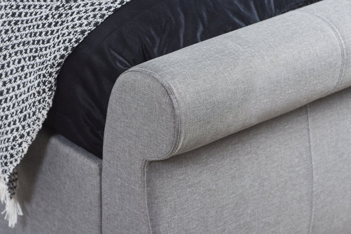 Lancaster Rolled Headboard Bed Frame - Birlea