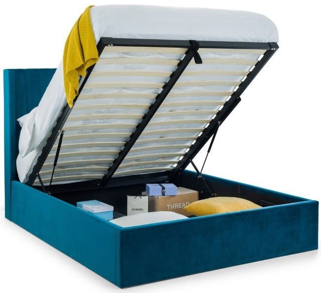 Langham Scalloped Headboard Storage Bed Frame - Julian Bowen