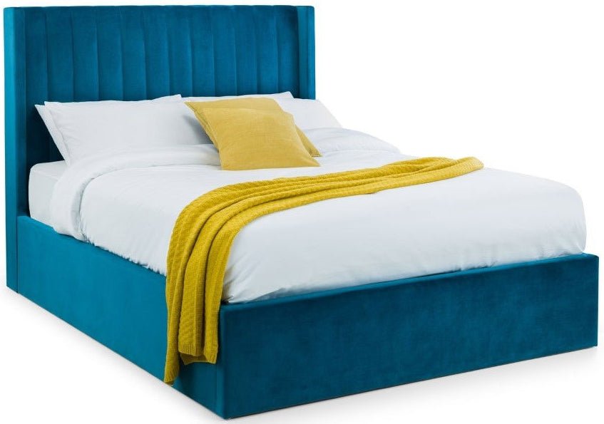 Langham Scalloped Headboard Storage Bed Frame - Julian Bowen