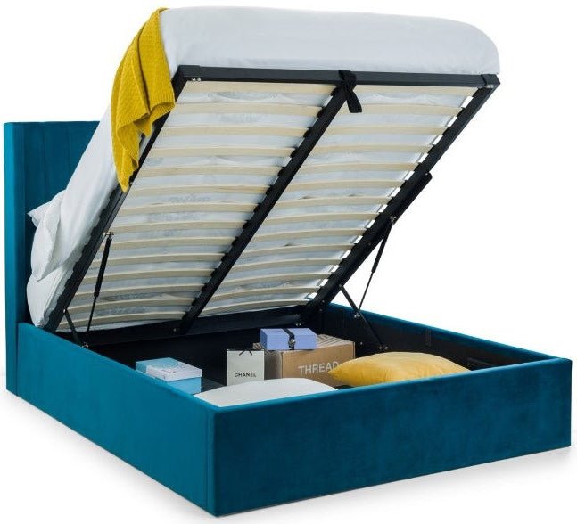 Langham Scalloped Headboard Storage Bed Frame - Julian Bowen