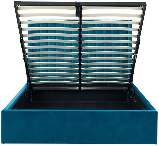 Langham Scalloped Headboard Storage Bed Frame - Julian Bowen